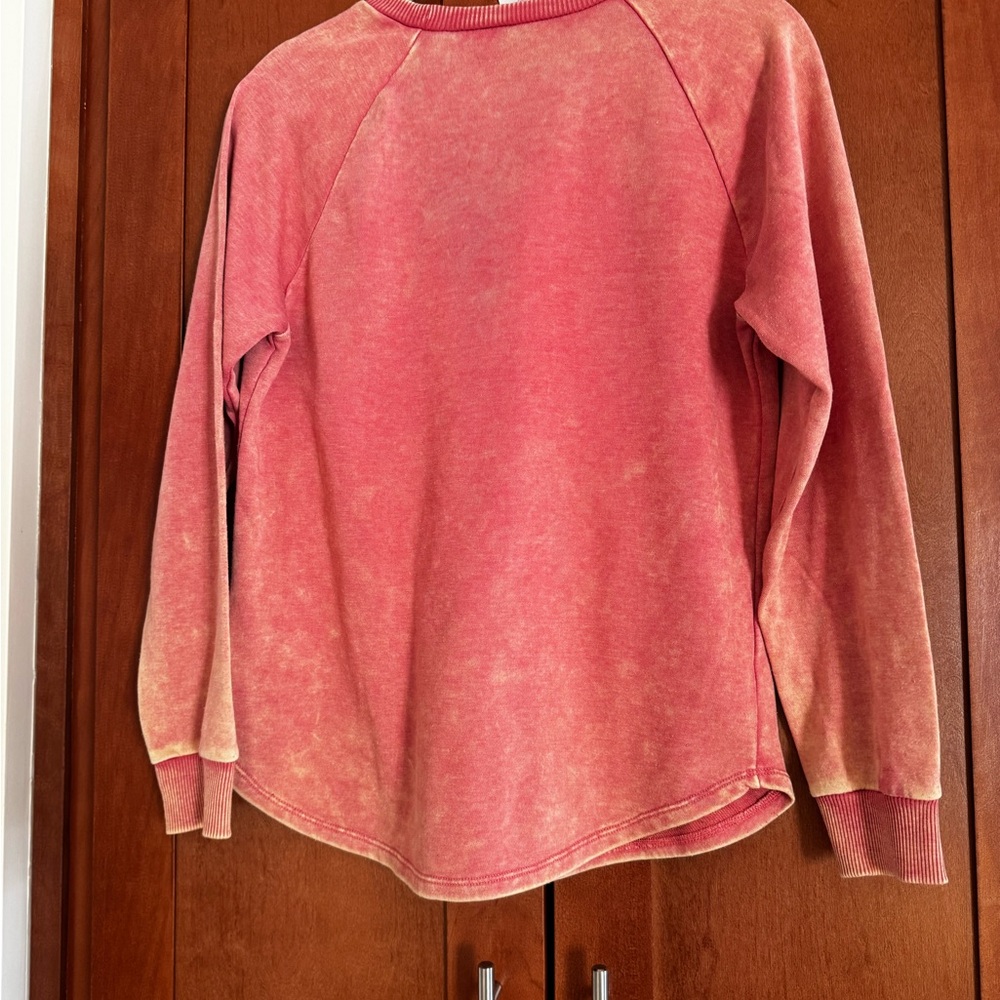 No Boundaries Junior Celestial Butterfly Mineral Wash Pullover Sweatshirt - Picture 8 of 9